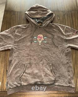 Ice Cream Hoodie X Smino Zero Fatigue NWT Stone Wash Brown Pink Mens Size 4XL DS