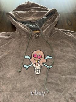 Ice Cream Hoodie X Smino Zero Fatigue NWT Stone Wash Brown Pink Mens Size 4XL DS