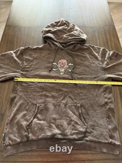 Ice Cream Hoodie X Smino Zero Fatigue NWT Stone Wash Brown Pink Mens Size 4XL DS