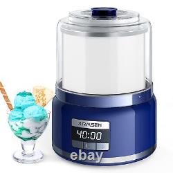 Ice Cream Maker 2.1quart Automatic Ice Cream Machine With Led Screen And Timer F