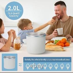 Ice Cream Maker 2.1quart Automatic Ice Cream Machine With Led Screen And Timer F