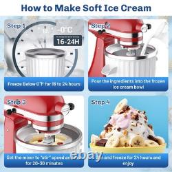 Ice Cream Maker Attachment for Kitchenaid Stand Mixers, Ice Cream Maker Machi