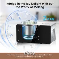 Ice Cream Maker Fully Automatic with Compressor, 4 Modes, Adjustable softness