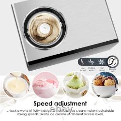 Ice Cream Maker Fully Automatic with Compressor, 4 Modes, Adjustable softness