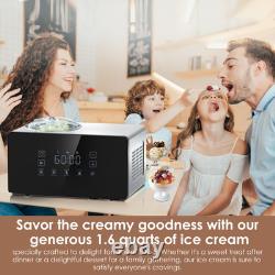Ice Cream Maker Fully Automatic with Compressor, 4 Modes, Adjustable softness