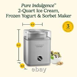 Ice Cream Maker, Ice Cream and Frozen Yogurt Machine, 2-Qt. Double-Insulated
