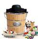 Ice Cream Maker Machine Kit Homemade Portable Large Set Nostalgia Wood 6 Quart