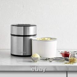 Ice Cream Maker Machine with Large 2L Removable Inner Bowl and Stainless VonShef