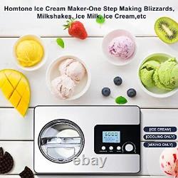Ice Cream Maker, No pre-Freezing Automatic Ice Cream Machine 2 Quart ICE-2032
