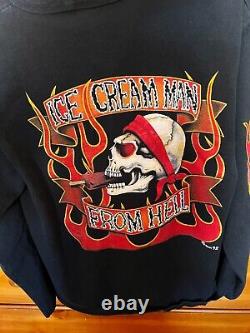 Ice Cream Man From Hell Vintage Collectible Biker LS Henley T-Shirt USA L