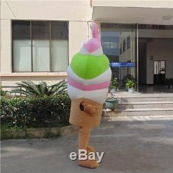 Ice Cream Mascot Adversting Costume Drink Parade Restaurant Dress Cosplay Outfit