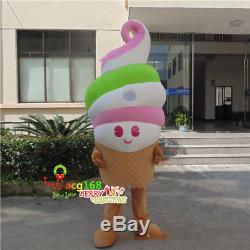 Ice Cream Mascot Costume Drink Parade Theme Party Adult Dress Outfit Cosplay Toy