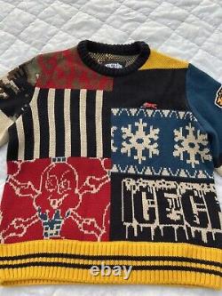 Ice Cream Men's Syrup Knit Sweater Size Large Billionaire Boys Club Running Dog