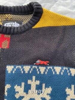 Ice Cream Men's Syrup Knit Sweater Size Large Billionaire Boys Club Running Dog