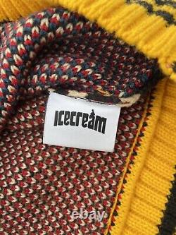 Ice Cream Men's Syrup Knit Sweater Size Large Billionaire Boys Club Running Dog