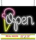 Ice Cream Open Neon Sign Large 24w x 18h Real Neon Attracts More Customers