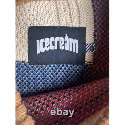 Ice Cream Patchwork Knit Sweater Multicolor Novelty Knitwear