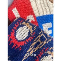 Ice Cream Patchwork Knit Sweater Multicolor Novelty Knitwear