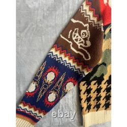 Ice Cream Patchwork Knit Sweater Multicolor Novelty Knitwear