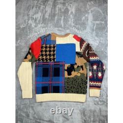 Ice Cream Patchwork Knit Sweater Multicolor Novelty Knitwear