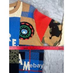 Ice Cream Patchwork Knit Sweater Multicolor Novelty Knitwear
