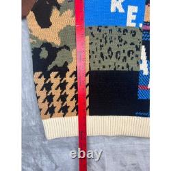 Ice Cream Patchwork Knit Sweater Multicolor Novelty Knitwear