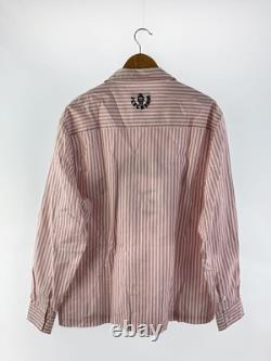 Ice Cream Pink Stripe Long Sleeve Cotton Shirt L