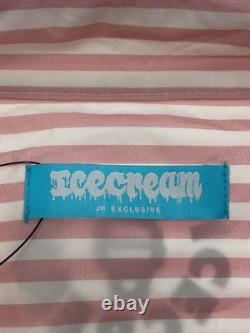 Ice Cream Pink Stripe Long Sleeve Cotton Shirt L