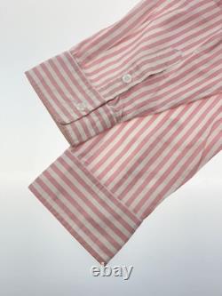 Ice Cream Pink Stripe Long Sleeve Cotton Shirt L