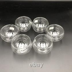 Ice-Cream Presentation Set With 6 Large Thermo Bowls And Spoons And Round Bamboo