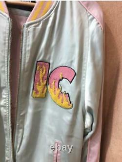 Ice Cream Satin Stajan Stadium jacket Light Gray/Pink L