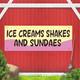 Ice Cream Shakes and Sundaes Indoor Outdoor Vinyl Banner Design