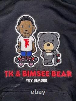 Ice Cream Skate Team Hoodie By Bimsee Bear TK Chenille Patch Black Pullover