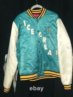 Ice Cream Varsity Jacket Nylon Billionaire Boys Club size L Blue Yellow Pink