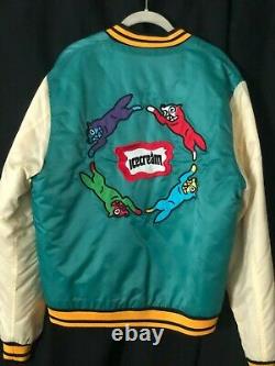 Ice Cream Varsity Jacket Nylon Billionaire Boys Club size L Blue Yellow Pink