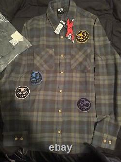 Ice cream brand flannel odyssey grey flannel wave short size Large brand new
