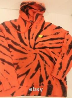 Icecream Bbc Men's Black / Neon Red Tie Dye Hoodie / Pants Set Size Large