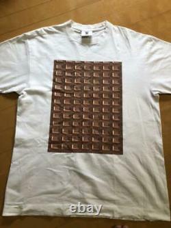 Icecream Ice Cream White T-Shirt Big Chocolate Bar Pring Made-Japan L