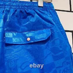 Icecream Running Check Shorts French Blue