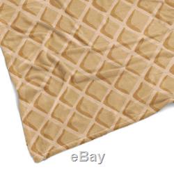 Icecream Waffle Cone Fleece Blanket Baby Soft Faux Fur Throw