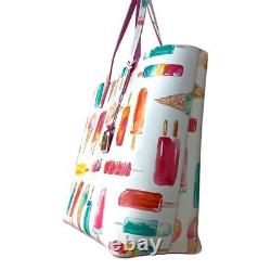 KATE SPADE Flavor of the Month Ice Cream Popsicle Extra Large XL Tote Bag