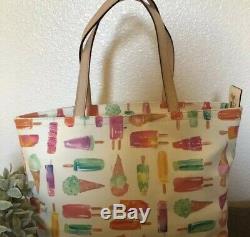 Kate Spade Flavor of the Month Ice Cream Tote Bag with Popsicles