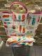Kate Spade Francis Ice Cream Popsicle Large with scarf Multi Color Tote Bag Purse