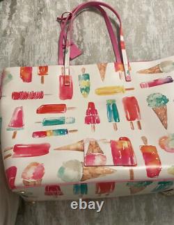 Kate Spade Ice Cream Popsicle Flavor of the Month Large Leather Tote 14.5x6x6.5