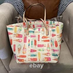 Kate Spade Ice Cream Popsicle Flavor of the Month Large Leather Tote NWOT