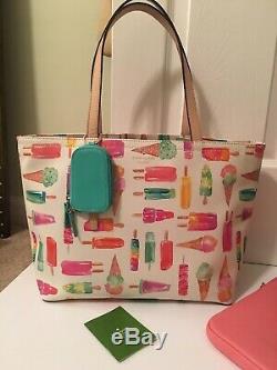 Kate Spade Ice Cream Tote Francis Popsicle Bag Flavor Of The Month EUC