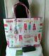 Kate Spade Large Len Tote Ice Cream Popsicles Shopper Bag withHanging Heart