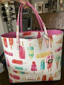 Kate Spade Large Tote Bag with Popsicles and Ice Cream
