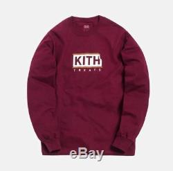 Kith Treats Ice Cream Sandwich L/S Tee Maroon Size L SOLD OUT + Free Marker