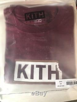 Kith Treats Ice Cream Sandwich L/S Tee Maroon Size L SOLD OUT + Free Marker